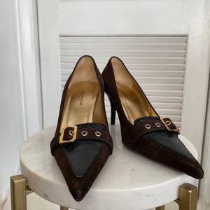 Dolce and Gabbana Brown Suede Heels